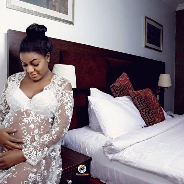 Nollywood Actress, Queen Nwokoye and husband welcome third child