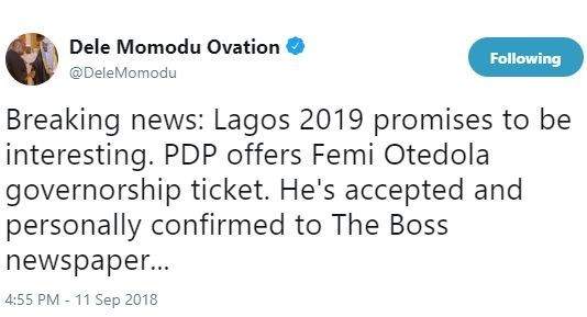 BREAKING: Femi Otedola to run for Lagos state governor under PDP