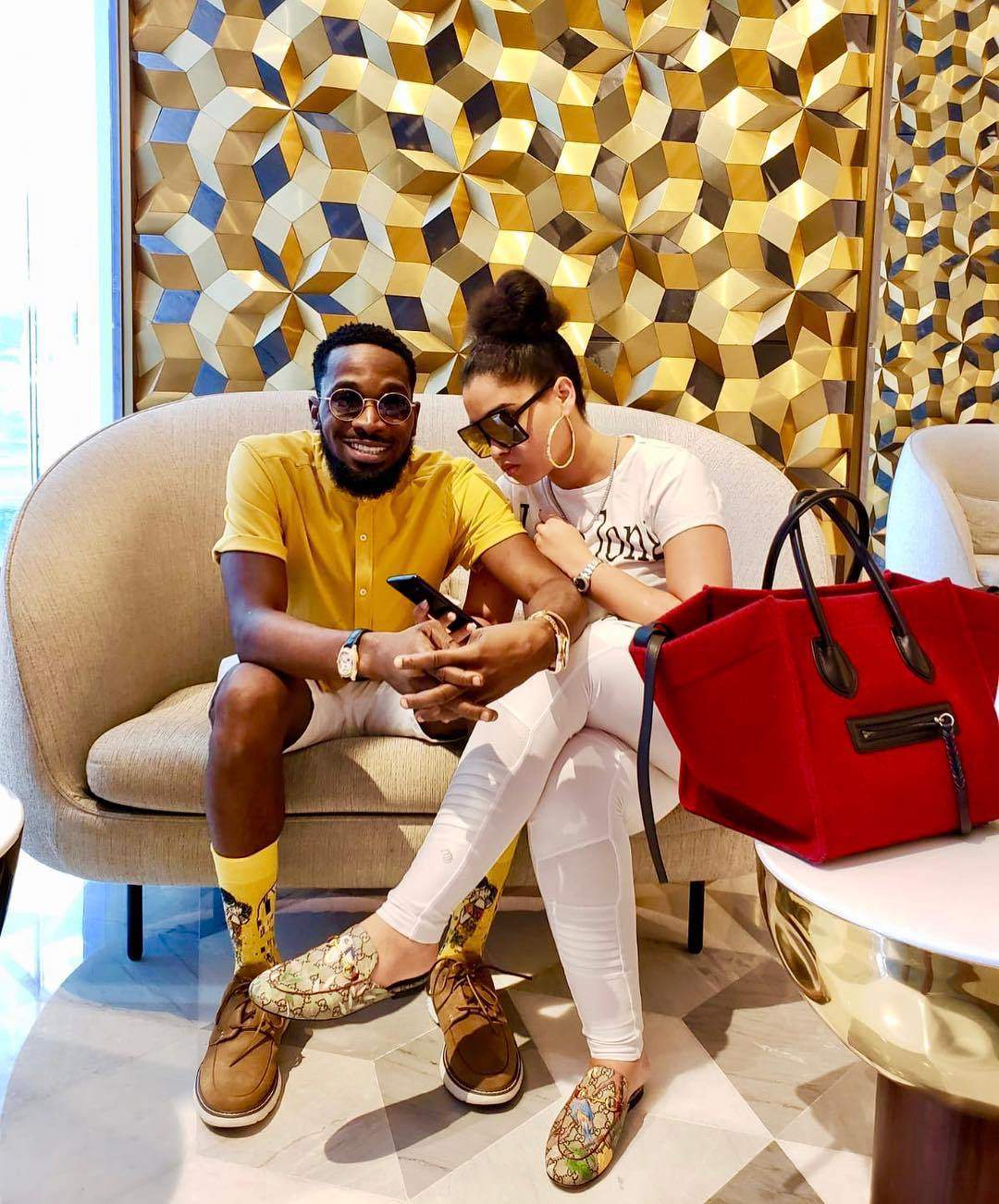 DBanj shares loved up photo with his wife, Lineo as they vacation in Dubai