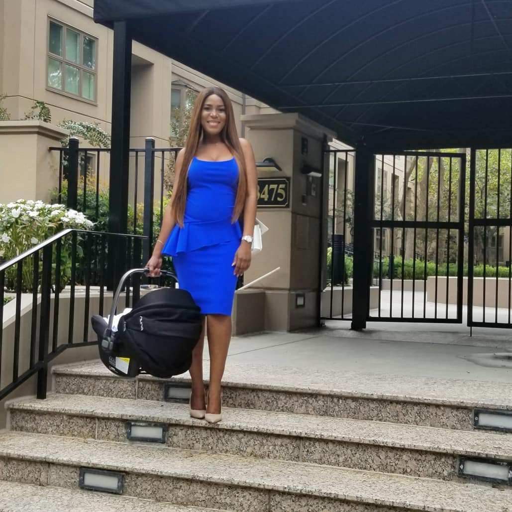 Linda Ikeji steps out with her son for the first time, shows off her post-baby bod