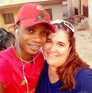 'Missing my sweetheart' - Young Nigerian Man Gushes Over His Older British Wife