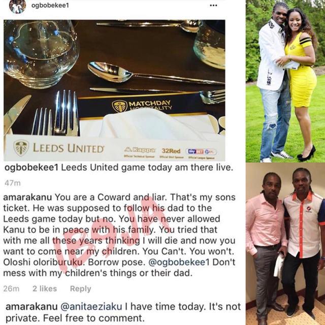 Kanu and wife, Amara unfollow each other on Instagram after Amara called out his junior brother