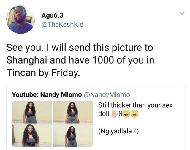 South African lady shares photos to prove she is sexier than the N800k S3x doll