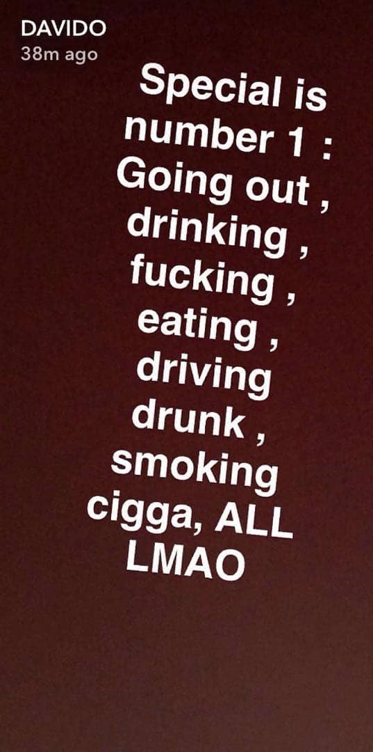 'Special Spesh Is Number 1 in Drinking, F**king, Smoking, Eating' - Davido