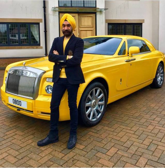 Meet Billionaire who matches the color of his turban with a matching Rolls Royce