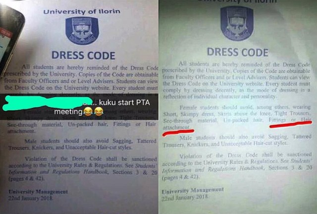 Unilorin bans female students from using hair attachment, Brazilian hair