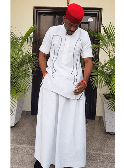 Checkout Ebuka's Traditional Benin Attire As He Hosted Premiere Of Black Panther In Lagos. (Photos)