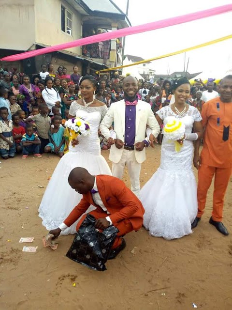 More Photos From Wedding In Abia Where One Man Married Two Wives The Same Day.