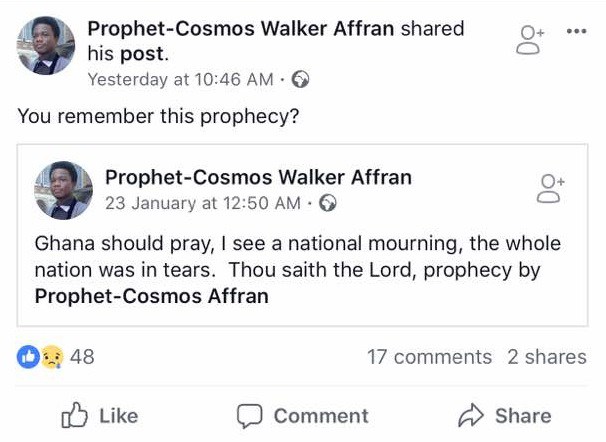 'I see Ghana mourning in tears again & it was Shatta Wale' - Ghanaian Prophet says Shatta Wale will die soon; He Reacts.