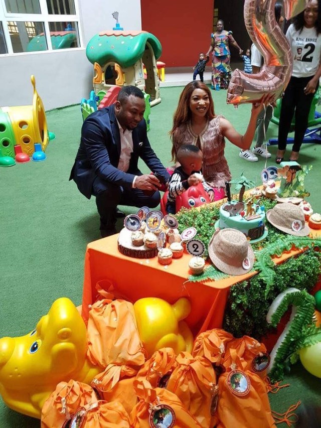 Tonto Dikeh and her estranged Husband unite to Celebrate their Son, King's Birthday