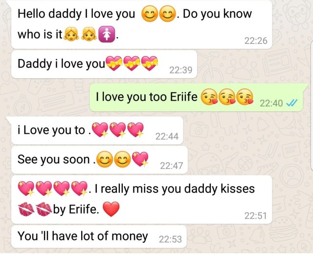 Awww, Chat between a Nigerian dad and his 7 year old daughter will make you blush