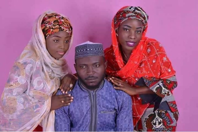 Cute pre-wedding photos of a Kogi-based man and the two women he intends to wed on the same day