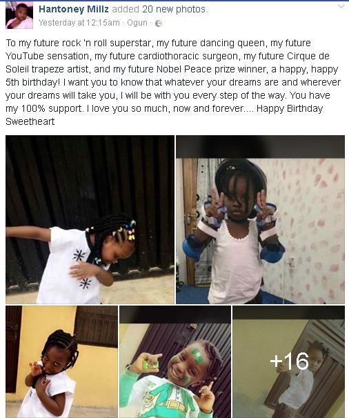 Nigerian woman drags her absentee baby daddy after he wished their daughter a happy birthday on social media.