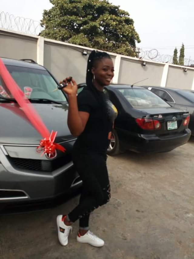 Lovely Moment Nigerian Man Surprises His Wife With Brand New Car As Valentine Gift.