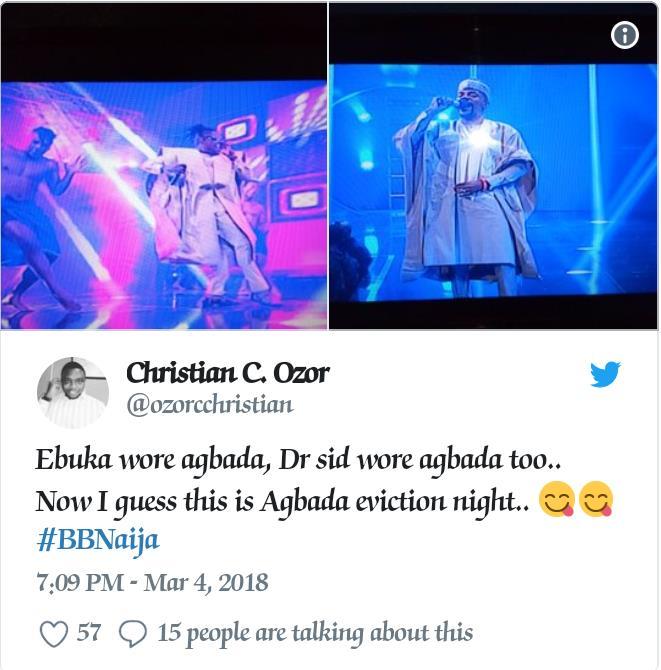 #BBNaija: Nigerians React As Dr. Sid Performs In Replica Of Ebuka's Agbada