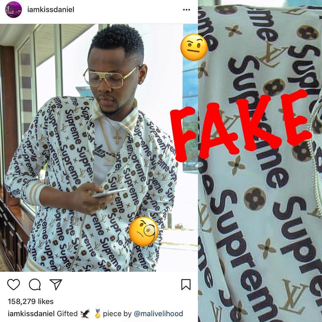Kiss Daniel busted by foreign account for wearing fake designer wears
