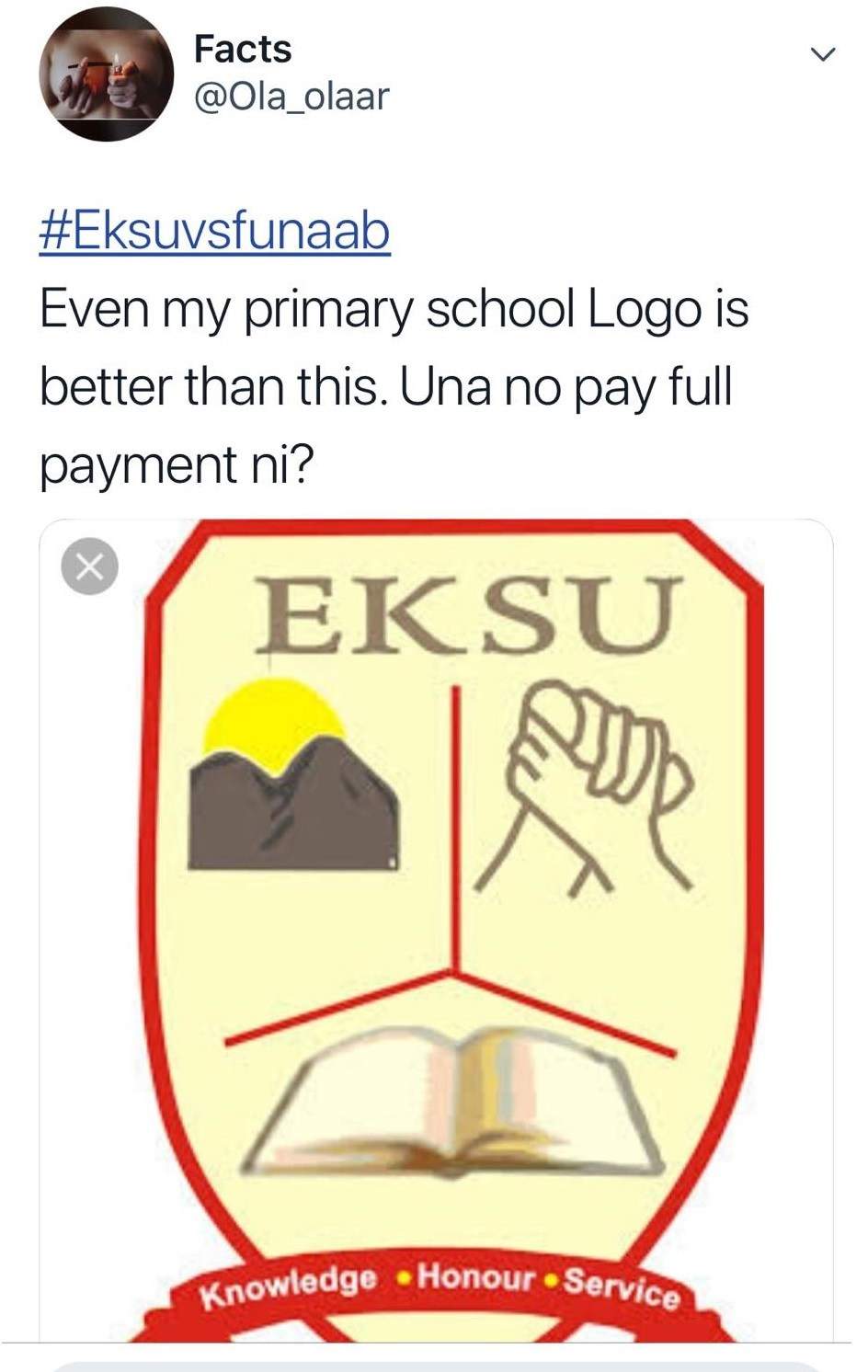 EKSU vs FUNAAB: Students drag each other on Social Media