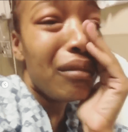 'Love yourself' Instagram model cries and warns women as she suffer 'butt implant' complications
