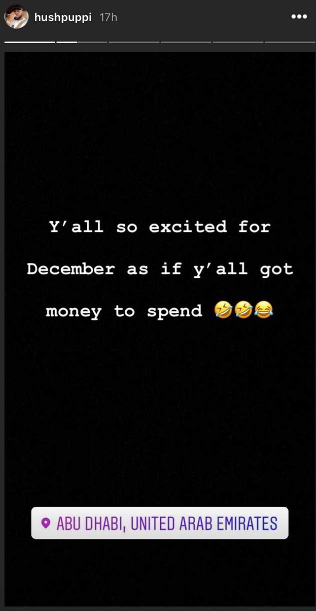 'Y'all so excited about December as if y'all got money to spend' - Hushpuppi