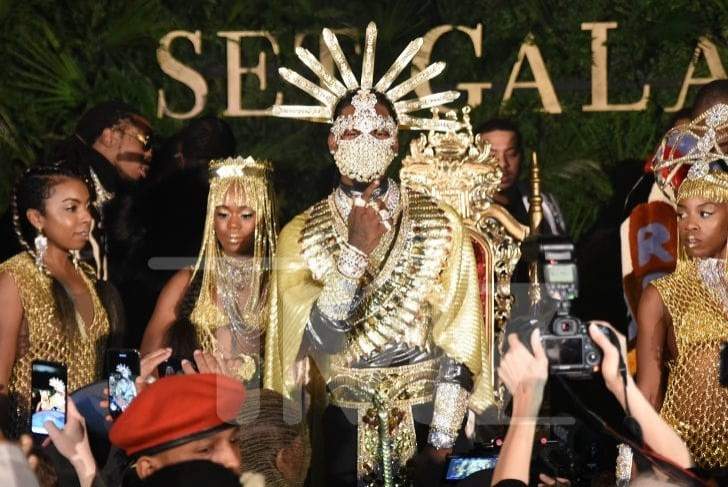 Offset celebrates a masked birthday party..... after Cardi B refused to take him back (Photos)