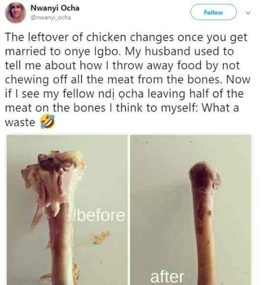 White woman reveals how marrying an Igbo man changed her eating habits