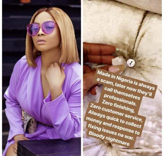 'Made in Nigeria is a scam' - Toke Makinwa shares disappointment of Nigerian product she acquired