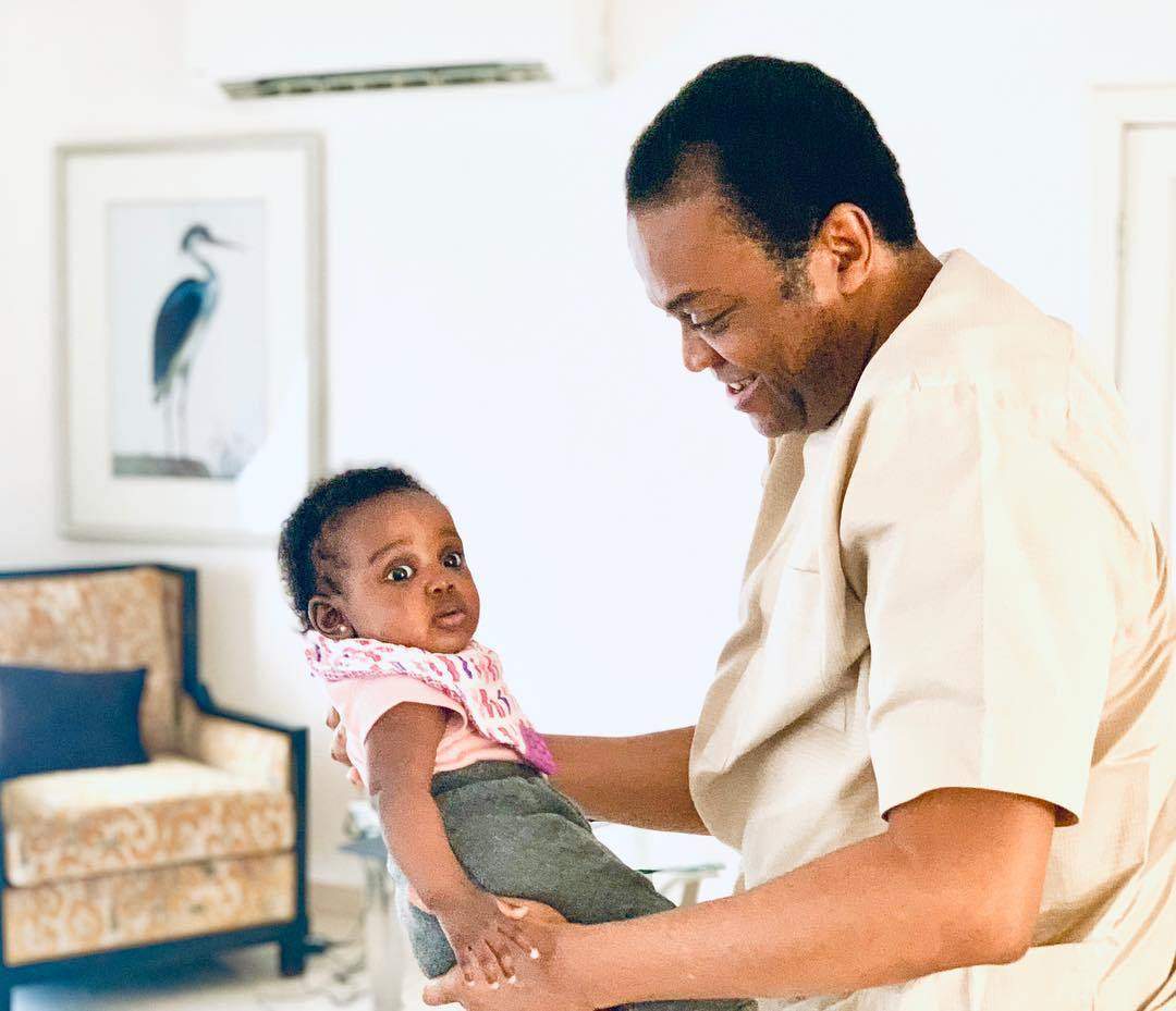 Lovely photo of ex Cross Rivers governor, Donald Duke and his granddaughter