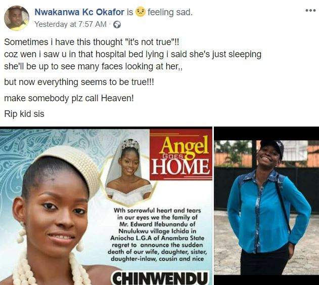 18-year-old Nigerian girl dies 3 weeks after her wedding