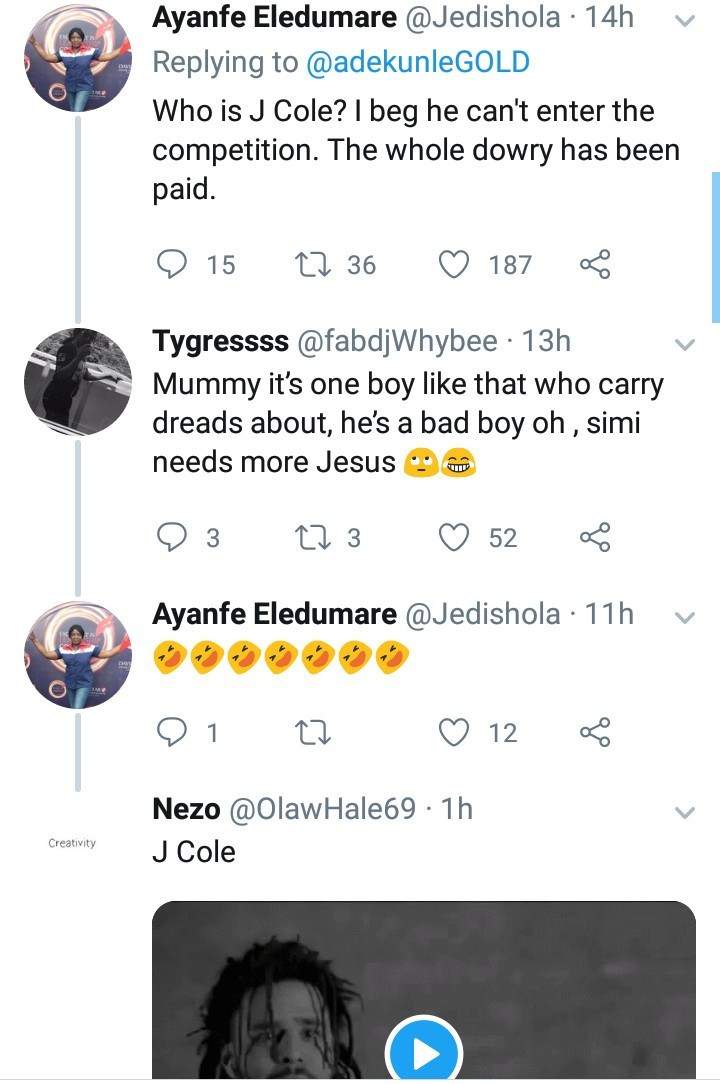 Singer, Adekunle Gold gives Simi an ultimatum in funny Twitter exchange; Simi's mum replies
