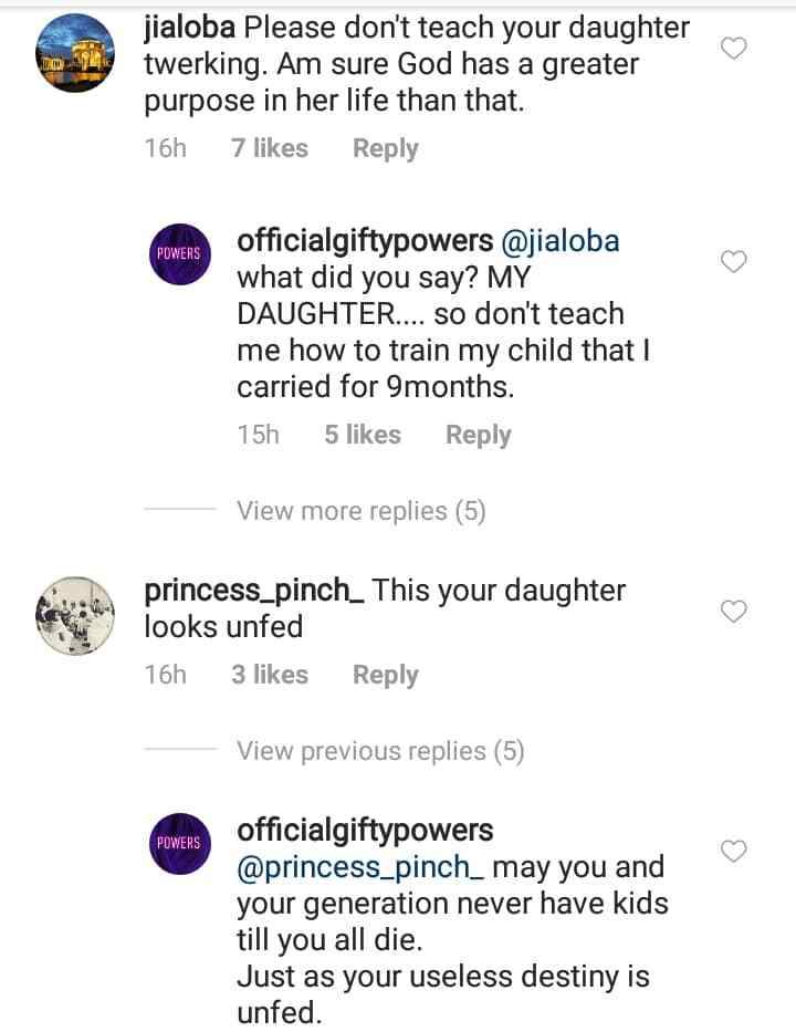 Former BBN housemate, Gifty teaches daughter how to twerk, Nigerians react