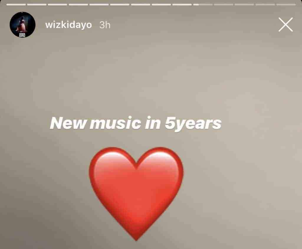 'New music in five years' - Wizkid scares fans