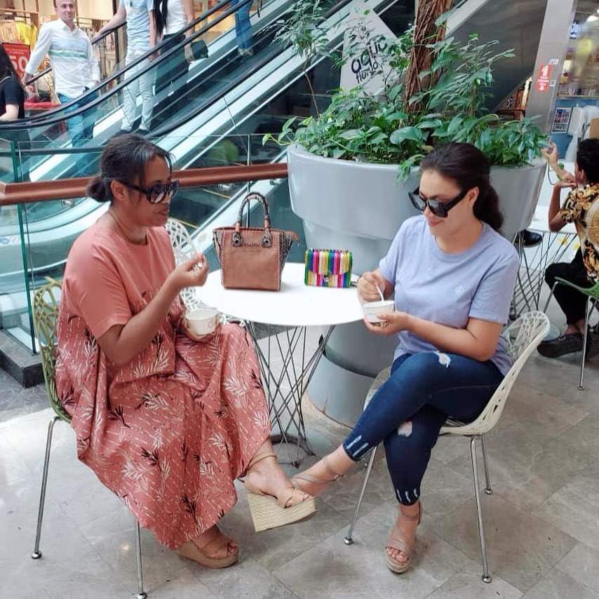 Actress, Nadia Buari and her beautiful mom, Hajia enjoy ice cream date (Photos)