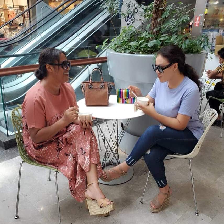 Actress, Nadia Buari and her beautiful mom, Hajia enjoy ice cream date (Photos)