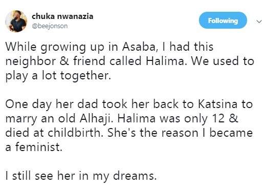 Man narrates the childhood experience that made him become a feminist