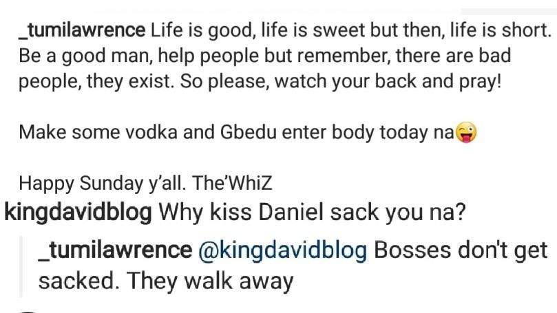 'Bosses don't get sacked, they walk away' - Kizz Daniel's ex-manager says