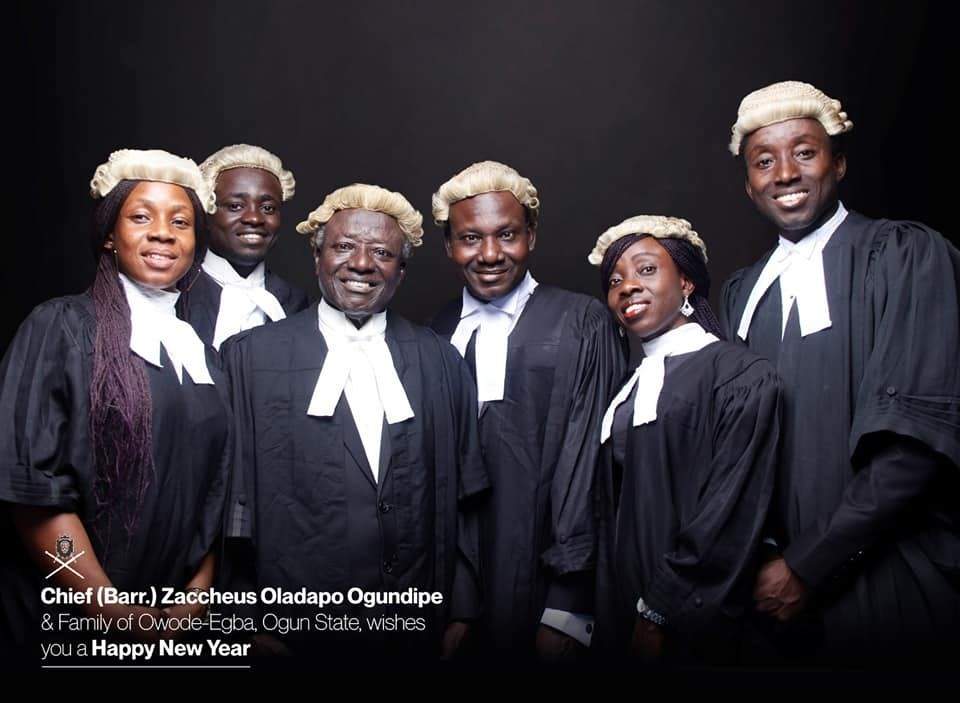 Proud Nigerian Father shows off his seven children who are all lawyers (Photo)