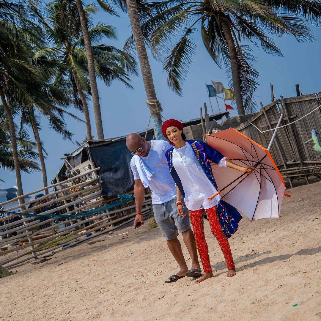 'Partner in everything' - Di'Ja says she shares rare photos of herself with her husband enjoying a stroll at the beach