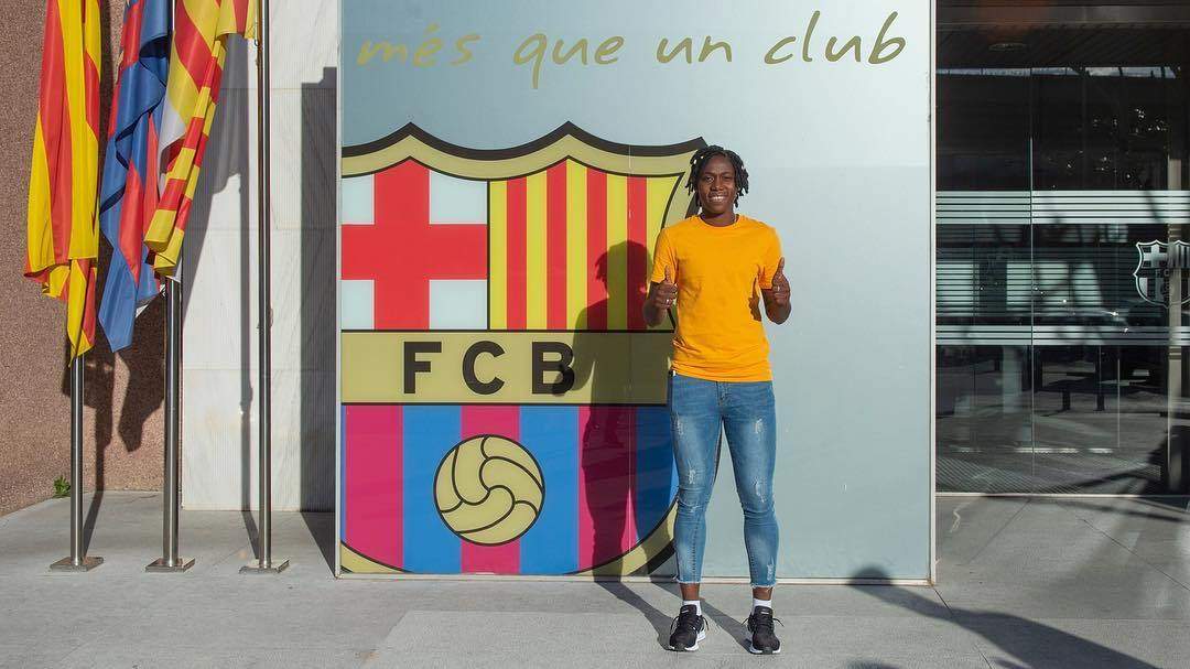 Super Falcons star, Asisat Oshoala joins FC Barcelona (Photos)