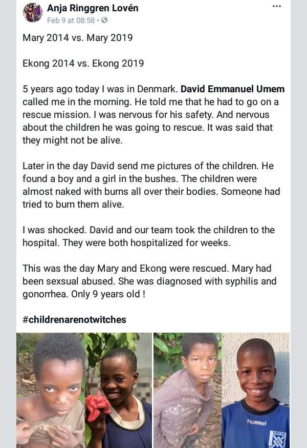 Incredible transformation of two rescued Nigerian children who were branded witches
