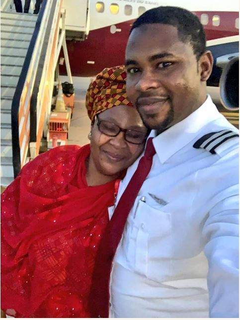 Nigerian Mum Excited After She Recognized Her Son's Voice From The Cockpit Of The Plane She Boarded And Realized He Is The Pilot