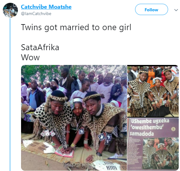 South African twins wed the same lady (Photos)