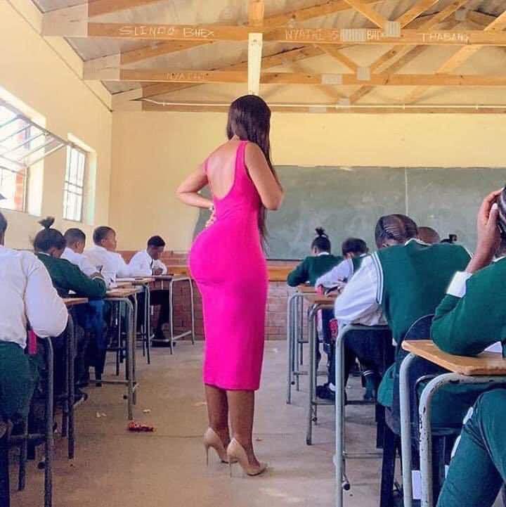 Social media users reacts after Hot photos of a schoolteacher hit the internet