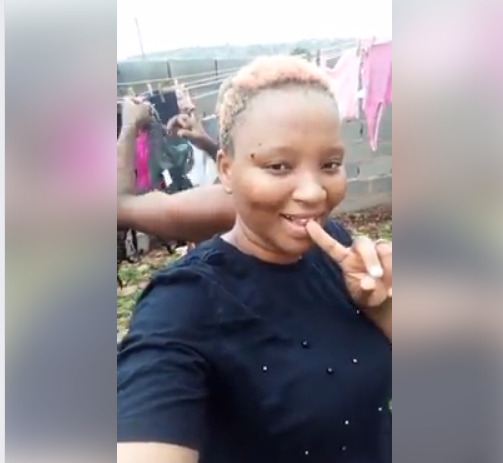 Lady excited after her boyfriend washed her pants and bra