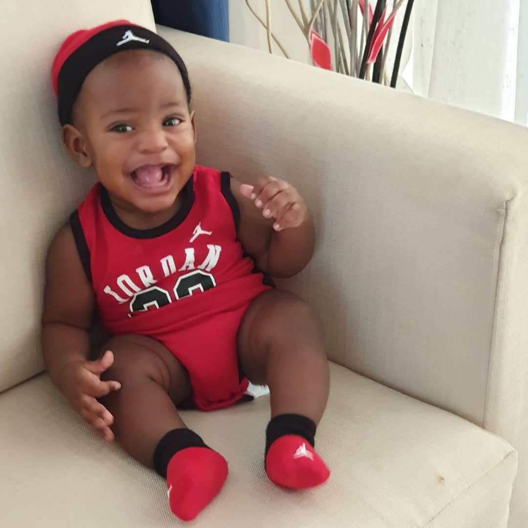 Linda Ikeji shares new photos of her son Jayce at 4 months old