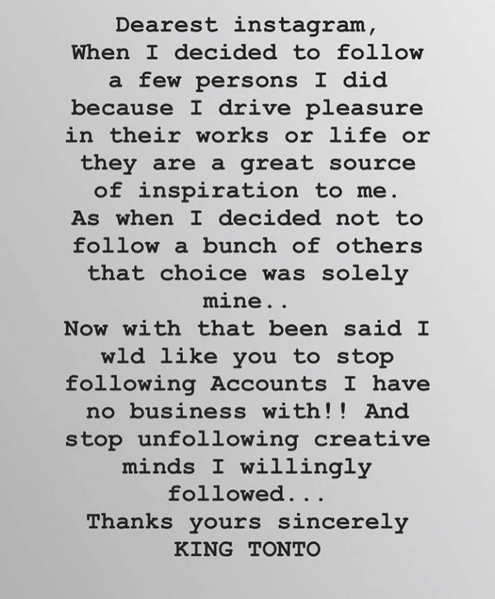 'I live for my Instagram comments and likes' - Tonto Dikeh complains after Instagram made some changes that didn't favour her