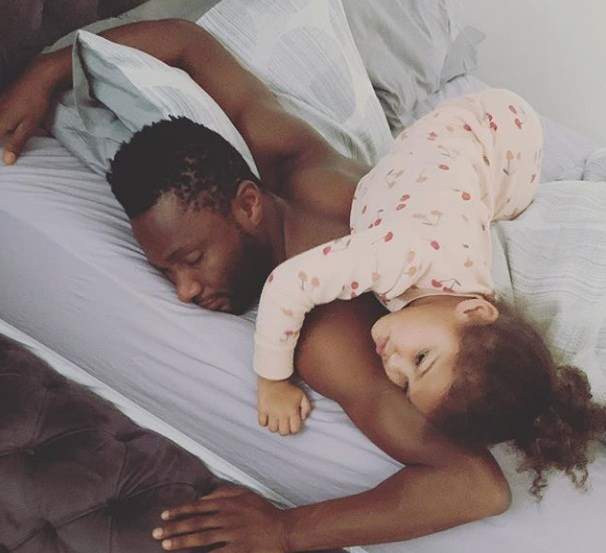 Adorable photo of Mikel Obi with one of his daughters