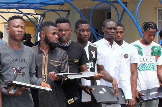 EFCC arrests 11 suspected internet fraudsters in Lagos, recovers seven exotic cars (Photo)