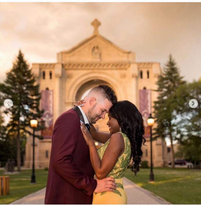 See These Lovely Pre-wedding Photos of A Nigerian Chef And Her White Husband