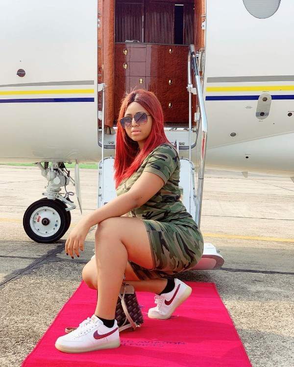 Check Out 10 Stunning Photos Of Actress Regina Daniels Posing In A Private Jet