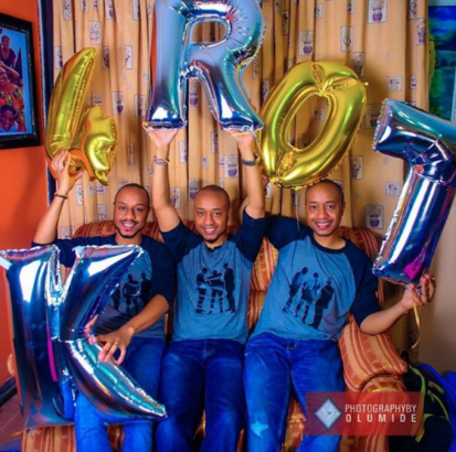 Heart-Melting Birthday Photos Of Nigerian Triplets Who Just Turned 40